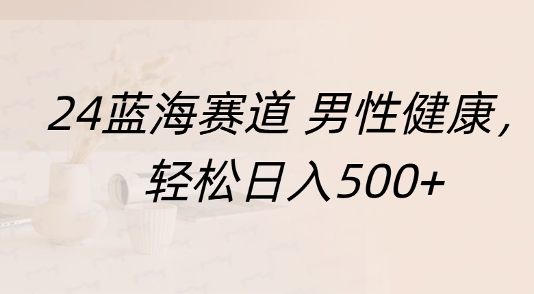 蓝海赛道 男性健康，轻松日入500+极客联盟-网创项目资源站-副业项目-创业项目-搞钱项目极客联盟