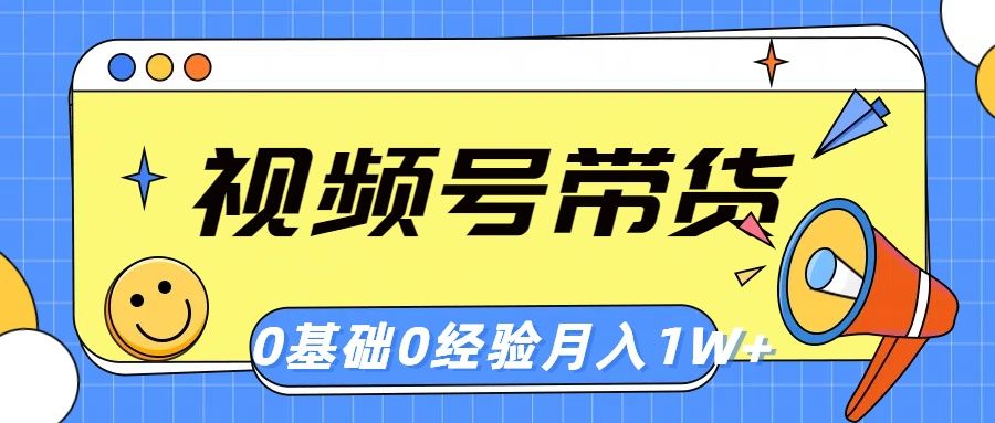 视频号轻创业带货，零基础，零经验，月入1w+极客联盟-网创项目资源站-副业项目-创业项目-搞钱项目极客联盟