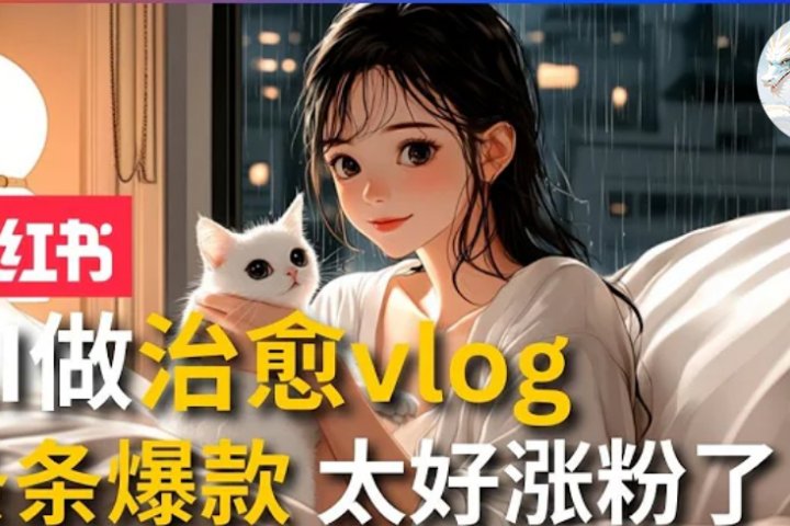 AI治愈系vlog动画视频，小红书7天 涨粉破千，商单报价1500+，0成本制作，日入2000+，有手就会 极客联盟-网创项目资源站-副业项目-创业项目-搞钱项目极客联盟