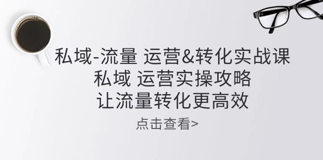 私域-流量 运营转化实操课：私域 运营实操攻略 让流量转化更高效极客联盟-网创项目资源站-副业项目-创业项目-搞钱项目极客联盟