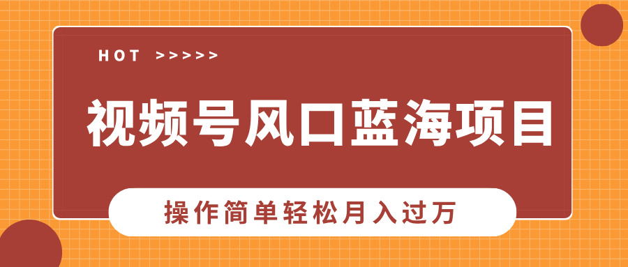 视频号风口蓝海项目，中老年人的流量密码，操作简单轻松月入过万极客联盟-网创项目资源站-副业项目-创业项目-搞钱项目极客联盟