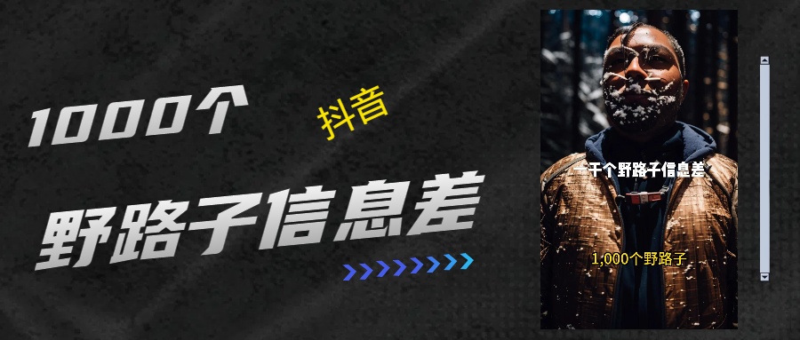 抖音一千个野路子信息差最新玩法教程引流＋变现的玩法具体拆解极客联盟-网创项目资源站-副业项目-创业项目-搞钱项目极客联盟
