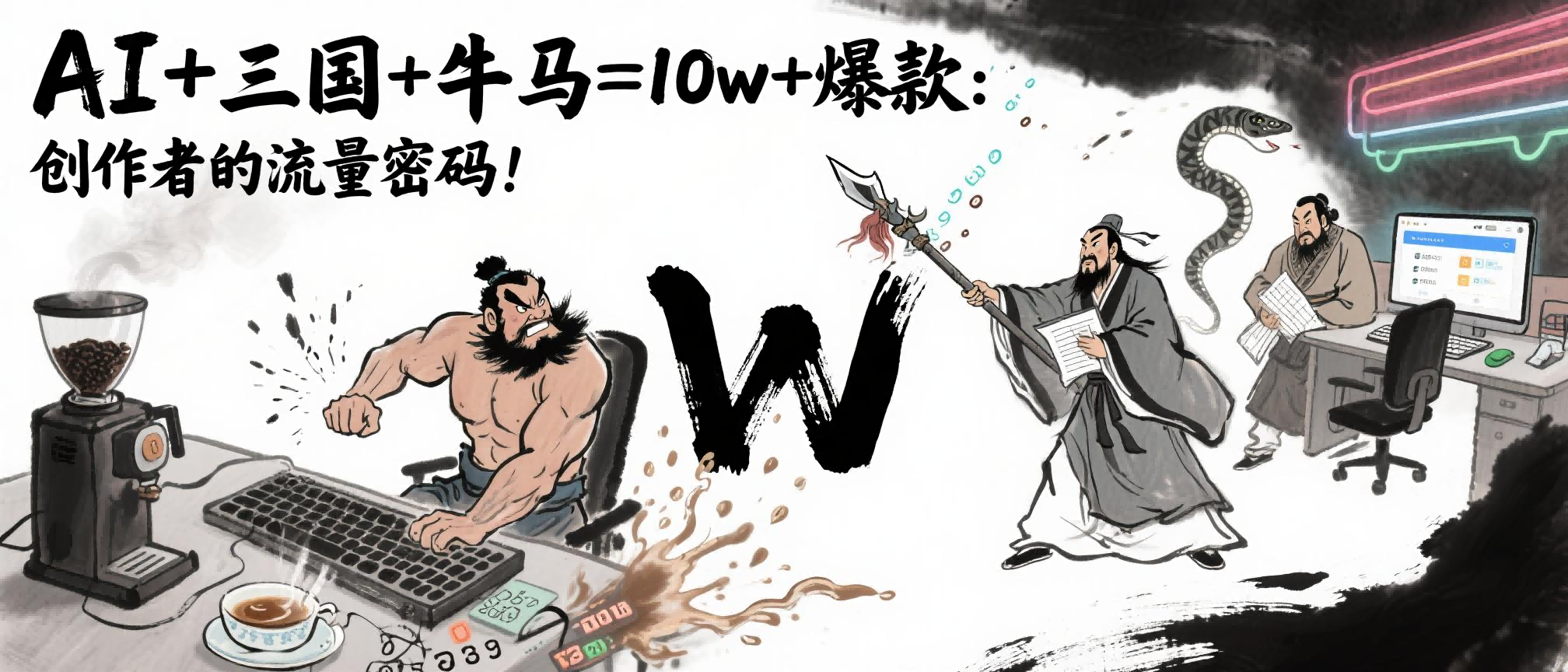 AI+三国+牛马=10w+爆款：创作者的流量密码！极客联盟-网创项目资源站-副业项目-创业项目-搞钱项目极客联盟