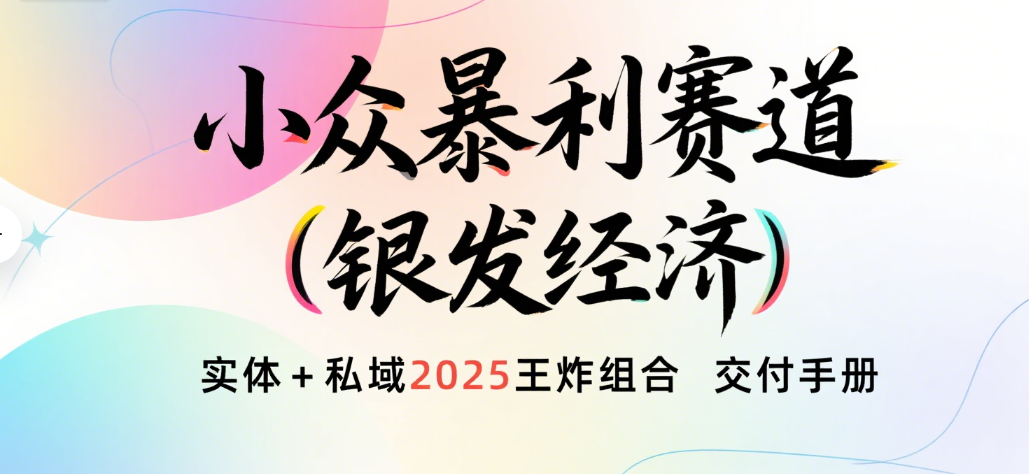 楠—小众暴利赛道（银发经济）实体+私域2025王炸组合  交付手册极客联盟-网创项目资源站-副业项目-创业项目-搞钱项目极客联盟