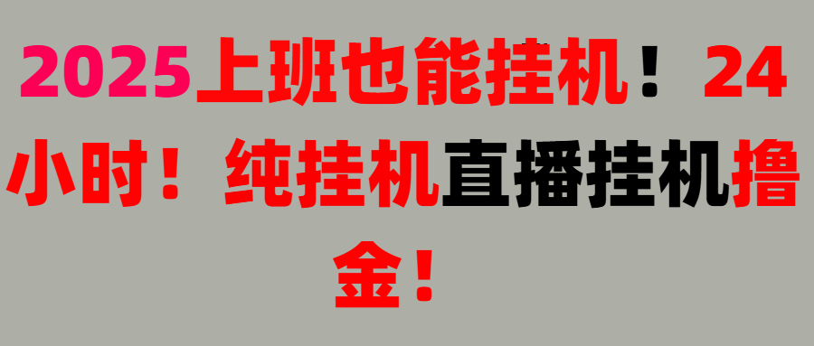 新手也能简单上手！零基础！上班也能挂机！24小时纯挂机！直播挂机撸金！极客联盟-网创项目资源站-副业项目-创业项目-搞钱项目极客联盟