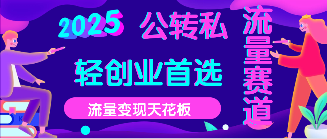 2025年流量天花板,公域转私域,当天可变现极客联盟-网创项目资源站-副业项目-创业项目-搞钱项目极客联盟